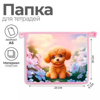 Папка для тетрадей а5, 230 х 190 х 50 мм, молния сверху, пластиковая, calligrata