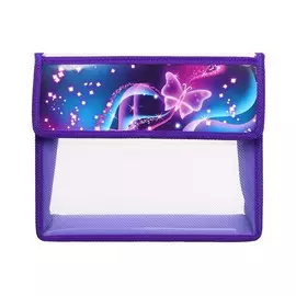 Папка для тетрадей а5 (230 х 190 х 50 мм), с клапаном на липучке, пластик/текстиль, calligrata,