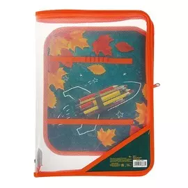 Папка для труда а4, 325 х 230 х 25 мм, молния вокруг, откидная планка, пластиковая, птр-1, calligrata,