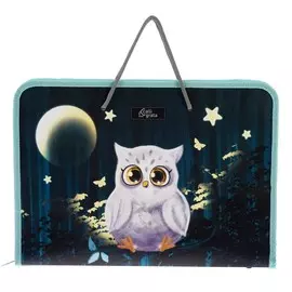 Папка для труда с ручками а4 (320х230х25 мм), молния вокруг, пластиковая, calligrata,