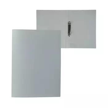 Папка на 2 кольцах а4, calligrata, 18 мм, 500 мкм, серая