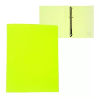 Папка на 4 кольцах а4, calligrata, 40 мм, 500 мкм, желтая