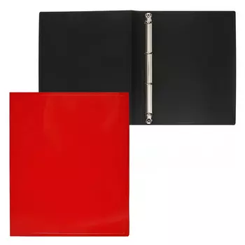 Папка на 4 кольцах calligrata deluxe а4, 25мм, 700мкм, кра