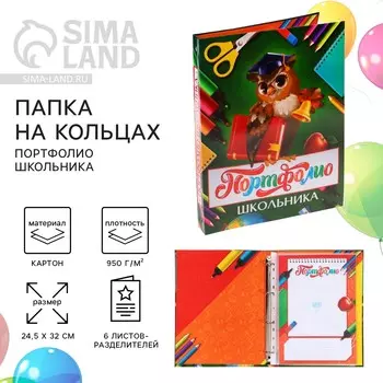 Папка школьная на кольцах