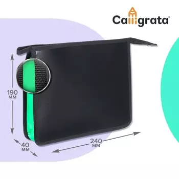 Папка пластиковая а5, 240 х 190 х 40 мм, молния сверху, calligrata,