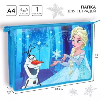 Папка пластиковая для тетрадей а4, на молнии,