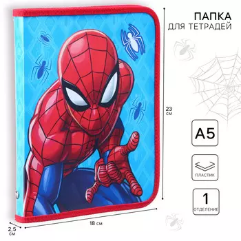 Папка пластиковая для тетрадей а5, на молнии,