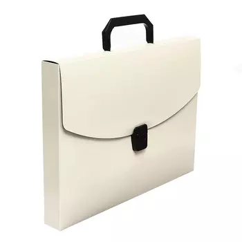 Папка-портфель а4 на замке, calligrata top deluxe, 1 отделение, пластиковая, 700 мкм, молочная