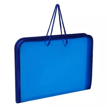 Папка с ручками а4, 325 х 240 х 25 мм, молния вокруг, пластиковая,