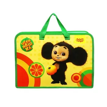 Папка с ручками а4, 340 х 245 х 75 мм, пластиковая, ручки-тесьма, мульти-пульти