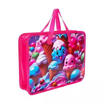 Папка с ручками пластиковая, а4, эскимо