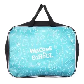 Папка с ручками текстильная, а4, 350 х 270 х 70, calligrata, welcome to school