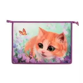 Папка для тетрадей а4, 325 х 230 х 55 мм, молния сверху, пластиковая, пм-а4-29 calligrata