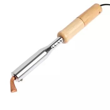 Паяльник тундра, деревянная рукоятка, плоское медное жало, 150 вт, 220 в