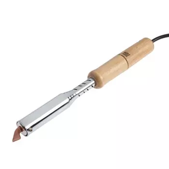 Паяльник тундра, деревянная рукоятка, плоское медное жало, 100 вт, 220 в