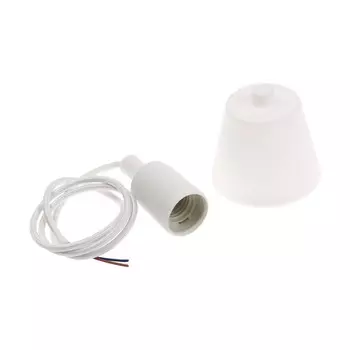 Патрон подвесной, е27, 1 м, 220 в, белый