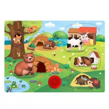 Пазл деревянный с чипом