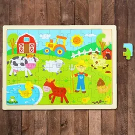 Пазл в деревянной рамке