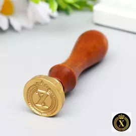 Печать для сургуча с деревянной ручкой