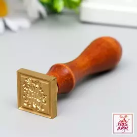 Печать для сургуча с деревянной ручкой