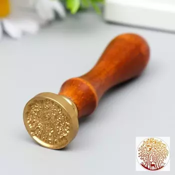 Печать для сургуча с деревянной ручкой