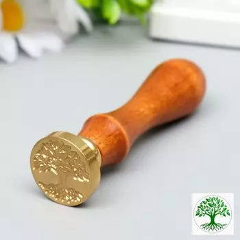 Печать для сургуча с деревянной ручкой
