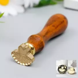 Печать фигурная для сургуча с деревянной ручкой