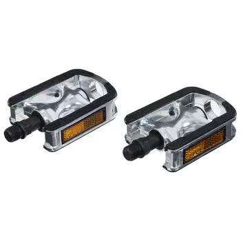 Педали 9/16, c подшипником, цвет серебристый/черный