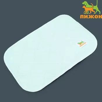 Пеленка для животных многоразовая впитывающая, 40 х 30 см, мятная