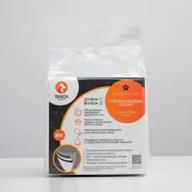 Пеленки угольные шестислойные гелевые для животных, 60 х 45 см, 10 шт