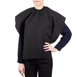 Пелерина парикмахерская, с крючком, черная