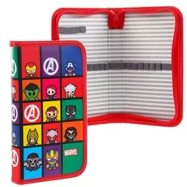 Пенал каркасный, 1 секция, 115х205х30 мм, ламинированный картон, мстители