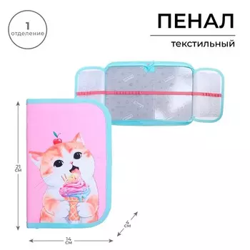 Пенал школьный, 1 секция, 13214 см