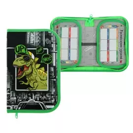 Пенал 1 секция, 130 х 210 х 40 мм, 2 откидные планки, тканевый, calligrata top, content