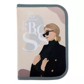 Пенал 1 секция откидной карман и косметичка 140 х 210, ткань calligrata content,