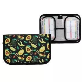 Пенал 1 секция, 130 х 210 х 40 мм, 2 откидные планки, тканевый, calligrata top, content