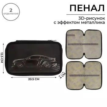 Пенал 2 секции, 125 х 205 х 40 мм, 81п26/2 calligrata