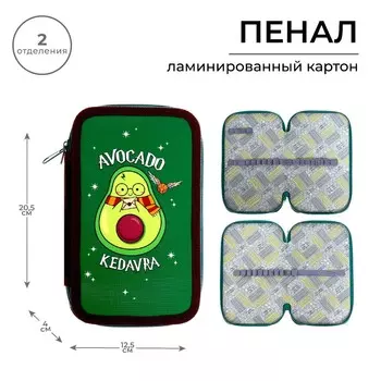 Пенал 2 секции, 125 х 205 х 40 мм, calligrata 30п26/2