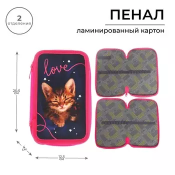 Пенал 2 секции, 125 х 205 х 40 мм, calligrata 30п26/2