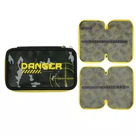 Пенал 2 секции, 125 х 205 мм, calligrata danger, ламинированный картон