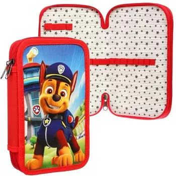 Пенал 2 секции,125х205х40 мм, ламинированный картон, щенячий патруль