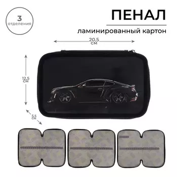 Пенал 3 секции, 125 х 205 х 55 мм, calligrata 81п26/3