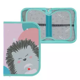 Пенал 3 секции, вкладка внутри, 140 х 210 х 40 мм, тканевый, calligrata top block