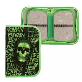 Пенал 3 секции, вкладка внутри, ткань calligrata block