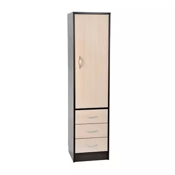 Шкаф пенал 4004001600 мм, венге темный/венге светлый