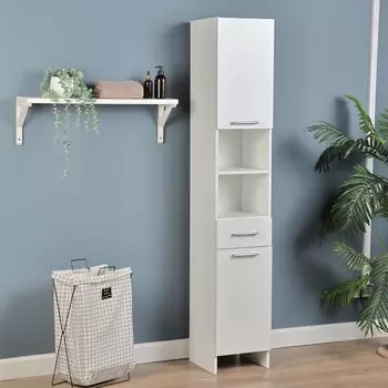 Шкаф – пенал для ванной комнаты, 3303301850 мм, цвет белый