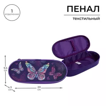 Пенал школьный, футляр, текстиль, 9.520.54.5 см