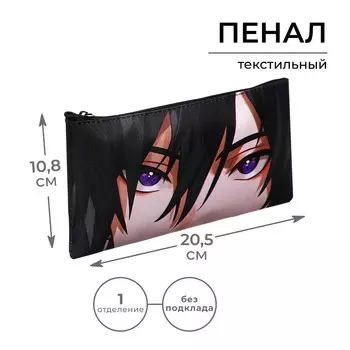 Пенал школьный, текстиль, плоский, 10.820.5 см