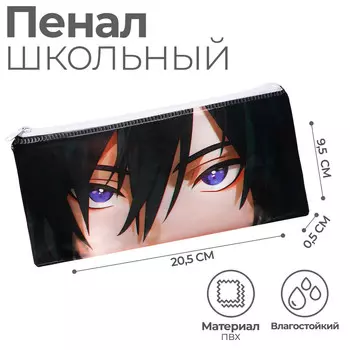 Пенал школьный, плоский, пвх, 9.520.5 см