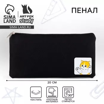 Пенал школьный мягкий 20х11 см,